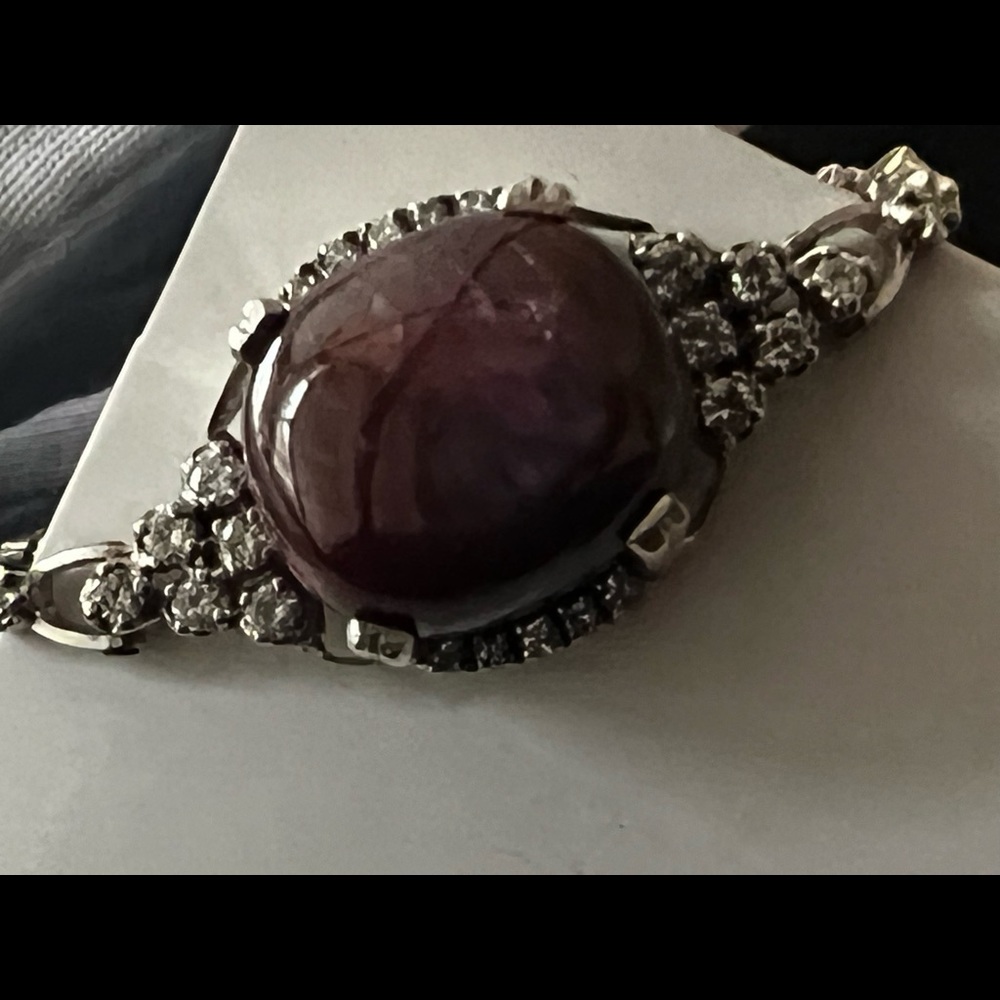 Huge no heat 57.33 ct ruby, diamond 14k  bracelet - Picture 16 of 16